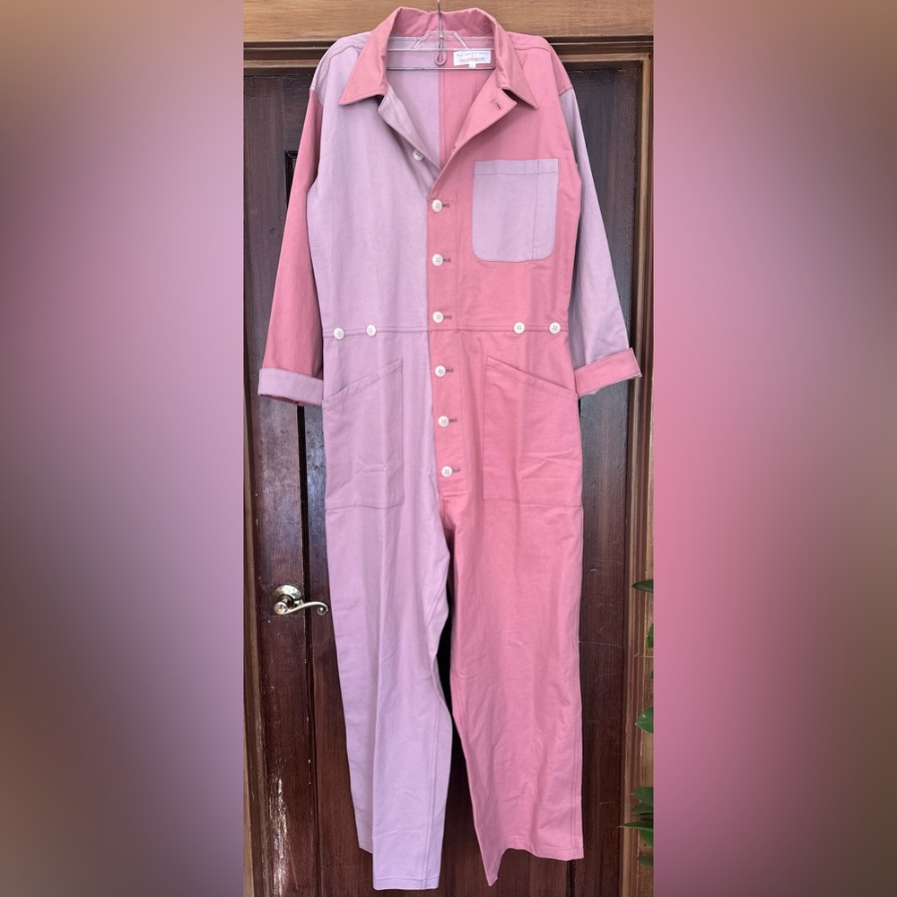 Verity and Daughters x Rue Saint Paul Stylish Pink Colorblock Jumpsuit - Picture 4 of 7